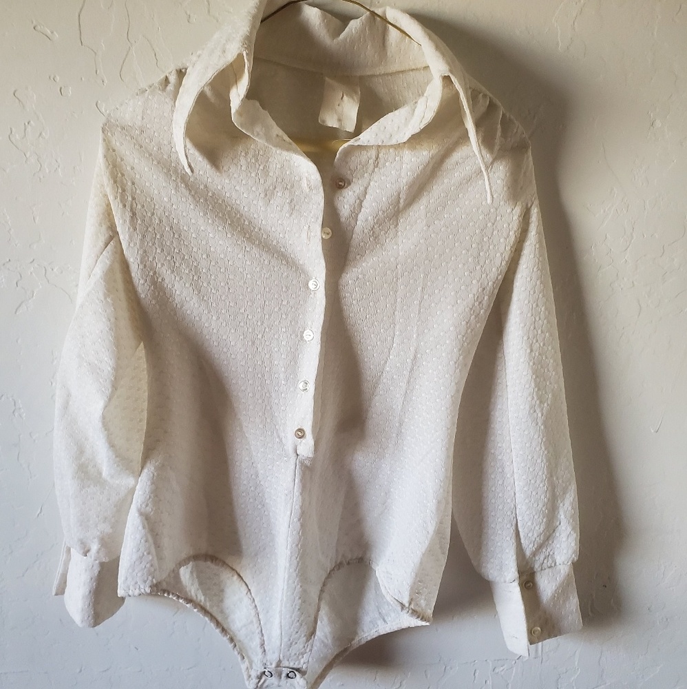 Vintage 70s Button Up Body Suit